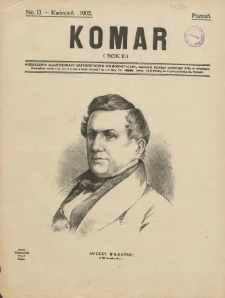 Komar. Miesięcznik Illustrowany Satyryczno - Humorystyczny. 1902 R.2 nr13
