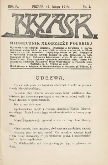 Brzask. Miesięcznik Młodzieży Polskiej 1914.02.15 R.4 Nr2