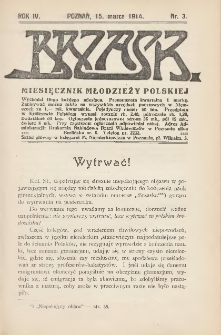 Brzask. Miesięcznik Młodzieży Polskiej 1914.03.15 R.4 Nr3