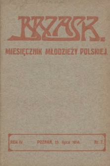 Brzask. Miesięcznik Młodzieży Polskiej 1914.07.15 R.4 Nr7