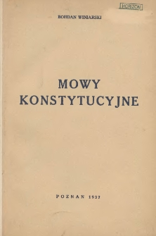 Mowy konstytucyjne