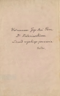 Woda źródłowa we Lwowie, chemicznie rozebrana : tudzież niektóre uwagi o wodzie żelazistej w Sokolnikach, i o alkalicznych wodach mineralnych w Iwoniczu i Szczawnicy