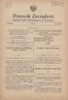 Dziennik Zarządzeń Dyrekcji Kolei Państwowych w Poznaniu. 1928.04.01 Nr6