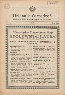Dziennik Zarządzeń Dyrekcji Kolei Państwowych w Poznaniu. 1928. 05.01Nr8
