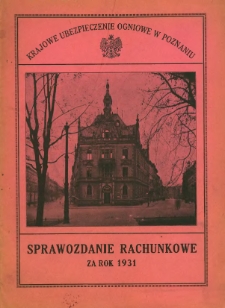 Sprawozdanie rachunkowe za rok 1931.