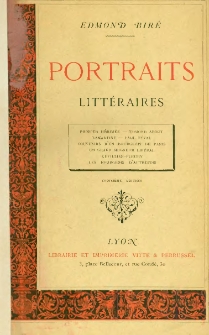Portraits littéraires: Prosper Mérimée, Edmond About, Lamartine...