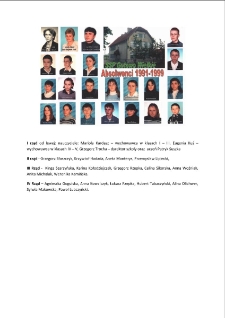 R. 1999. Absolwenci rocznik 1999