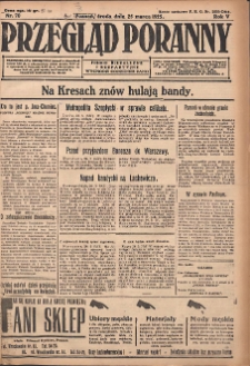 Przegląd Poranny: pismo niezależne i bezpartyjne 1925.03.25 R.5 Nr70