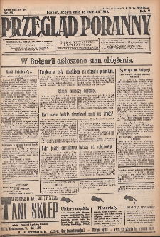 Przegląd Poranny: pismo niezależne i bezpartyjne 1925.04.18 R.5 Nr89
