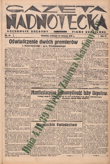 Gazeta Nadnotecka (Orędownik Kresowy): pismo codzienne 1939.01.29 R.19 Nr24