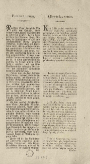 Obwieszczenie. Inc.: "Król [...] pruski [Fryderyk Wilhelm II] [...] nayłaskawie postanawiaiąc, że starostwa [...]"