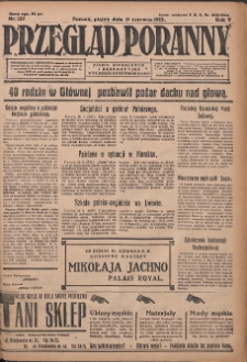 Przegląd Poranny: pismo niezależne i bezpartyjne 1925.06.19 R.5 Nr139