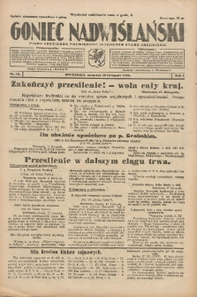 Goniec Nadwiślański: pismo codzienne poświęcone interesom stanu średniego 1925.11.19 R.1 Nr42