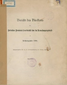 Bericht des Direktors der Posenschen Provinzial-Feuersoziet&auml;t &uuml;ber die Verwaltungsergebnisseim Rechnungsjahre 1906.