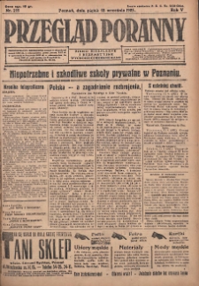 Przegląd Poranny: pismo niezależne i bezpartyjne 1925.09.18 R.5 Nr215