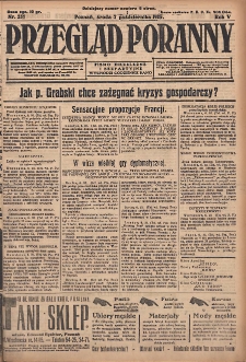 Przegląd Poranny: pismo niezależne i bezpartyjne 1925.10.07 R.5 Nr231