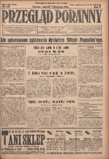 Przegląd Poranny: pismo niezależne i bezpartyjne 1925.11.07 R.5 Nr258