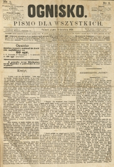 Ognisko: pismo dla wszystkich. 1874.04.03 nr2