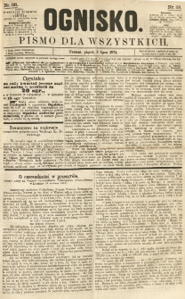 Ognisko: pismo dla wszystkich. 1874.07.03 nr38