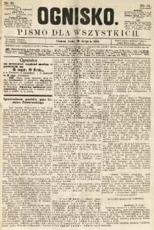 Ognisko: pismo dla wszystkich. 1874.08.26 nr61