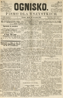 Ognisko: pismo dla wszystkich. 1874.09.18 nr71