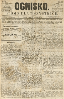 Ognisko: pismo dla wszystkich. 1874.09.30 nr76