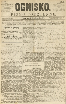 Ognisko: pismo codzienne. 1874.10.13 nr86