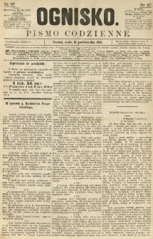 Ognisko: pismo codzienne. 1874.10.14 nr87