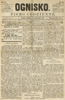 Ognisko: pismo codzienne. 1874.10.18 nr91