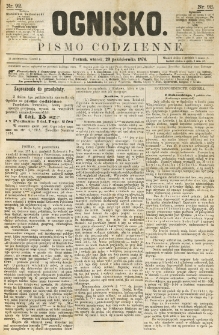 Ognisko: pismo codzienne. 1874.10.20 nr92