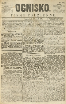 Ognisko: pismo codzienne. 1874.11.04 nr105