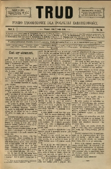 Trud: pismo tygodniowe dla polskiej zarobkowości. 1886.05.07 nr 19