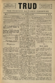 Trud: pismo tygodniowe dla polskiej zarobkowości. 1886.04.23 nr 17