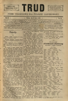 Trud: pismo tygodniowe dla polskiej zarobkowości. 1886.03.12 nr 11