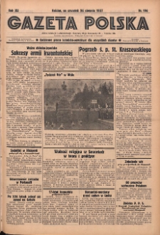 Gazeta Polska: codzienne pismo polsko-katolickie dla wszystkich stanów 1937.08.26 R.41 Nr196