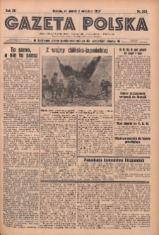 Gazeta Polska: codzienne pismo polsko-katolickie dla wszystkich stanów 1937.09.03 R.41 Nr203