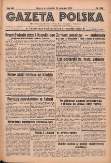 Gazeta Polska: codzienne pismo polsko-katolickie dla wszystkich stanów 1937.09.30 R.41 Nr226