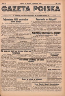 Gazeta Polska: codzienne pismo polsko-katolickie dla wszystkich stan&oacute;w 1937.10.06 R.41 Nr231
