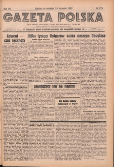 Gazeta Polska: codzienne pismo polsko-katolickie dla wszystkich stanów 1937.11.28 R.41 Nr275