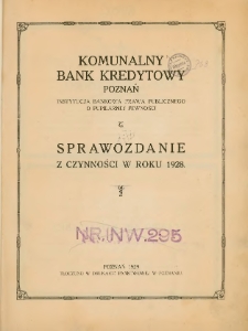 Sprawozdanie z czynności w roku 1928.