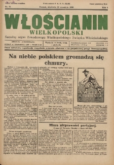 Włościanin Wielkopolski: naczelny organ Zawodowego Wielkopolskiego Związku Włościańskiego 1930.09.28 R.2 Nr76