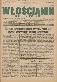 Włościanin Wielkopolski: naczelny organ Zawodowego Wielkopolskiego Związku Włościańskiego 1930.11.30 R.2 Nr93