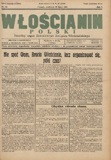 Włościanin Polski: naczelny organ Zawodowego Związku Włościańskiego 1931.07.26 R.3 Nr30