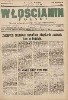 Włościanin Polski: naczelny organ Zawodowego Związku Włościańskiego 1931.08.09 R.3 Nr32