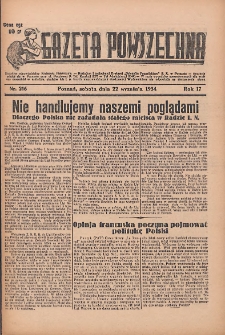 Gazeta Powszechna 1934.09.22 R.17 Nr216