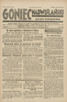 Goniec Nadwiślański: wydanie poranne: Głos Pomorski: jedyne pismo poranne na Pomorzu, poświęcone sprawom stanu średniego 1928.03.08 R.4 Nr56