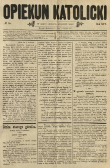Opiekun Katolicki. 1887.09.09 R.14 nr70