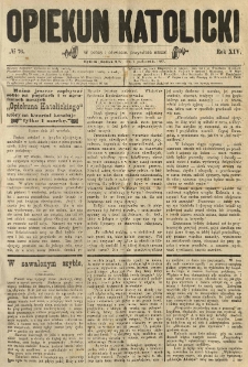 Opiekun Katolicki. 1887.10.01 R.14 nr76