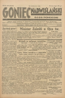 Goniec Nadwiślański: Głos Pomorski: Jedyne pismo poranne na Pomorzu, poświęcone sprawom Stanu Średniego 1928.04.20 R.4 Nr92