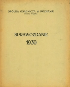 Sprawozdanie za dwunasty rok obrachunkowy 1930.
